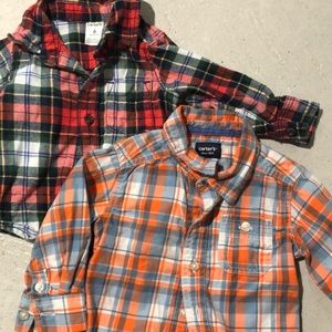 (10) Carter’s & Carhartt Baby Boy 6 Months Tops